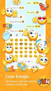 Emoji Keyboard Themes, Fonts