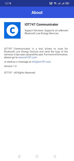 IOT747 Communicator Screen 3
