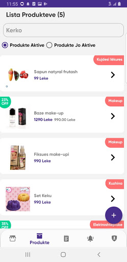 Android application Markethub Korrier screenshort