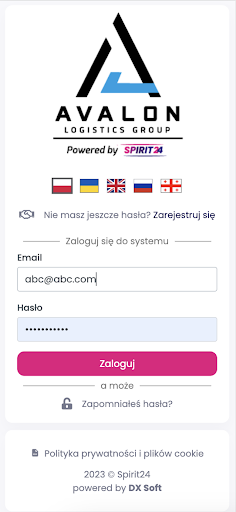 Android application Spirit24 screenshort