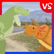 T-Rex Fights Triceratops