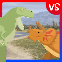 T-Rex Fights Triceratops