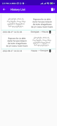 Georgian To Hausa Translator Screen 3