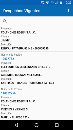 Android application Gestor Despachos CenconlineB2B screenshort