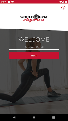 Android application World Gym Anywhere screenshort