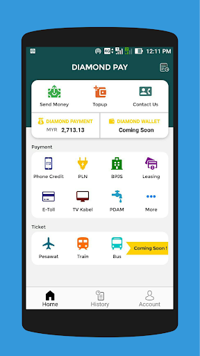 Android application DiamondPay - Payment System screenshort