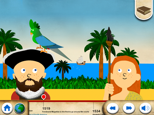 Android application Famous Explorers - History screenshort