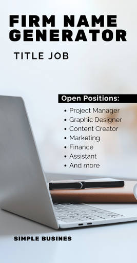 Firm Name Generator: Title Job Screen 3