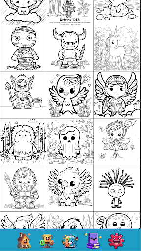 Android application Cartoon Fantasy Coloring Book screenshort