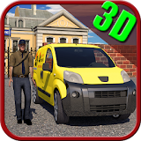 Postman Mail Delivery Van 3D icon