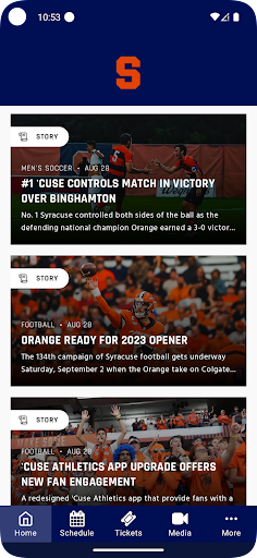 Android application Syracuse Orange screenshort