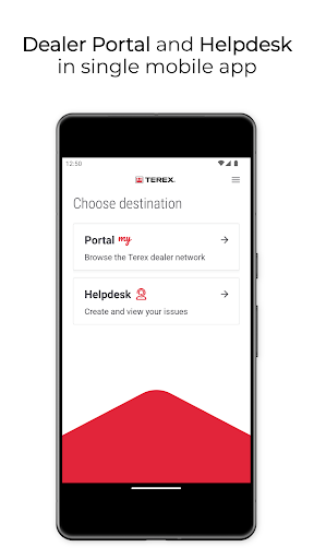 Android application myTerex Portal screenshort