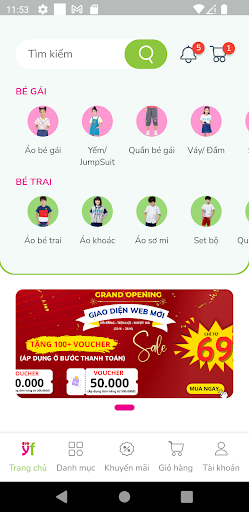 Android application YFK.VN screenshort