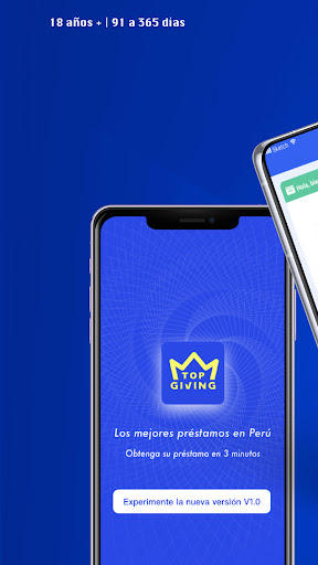 Android application Topgiving–Crédito Popular screenshort