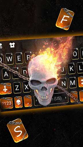 Skull Chain Fire Keyboard Back Screen 2
