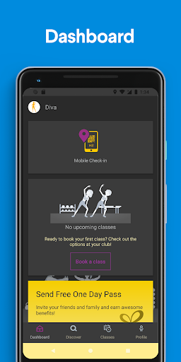 Android application Diva Gym screenshort