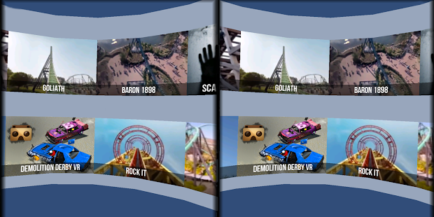 VR Thrills Roller Coaster 360 Cardboard Game Screenshot