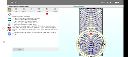 E6B Animated Flight Computer Screen 2
