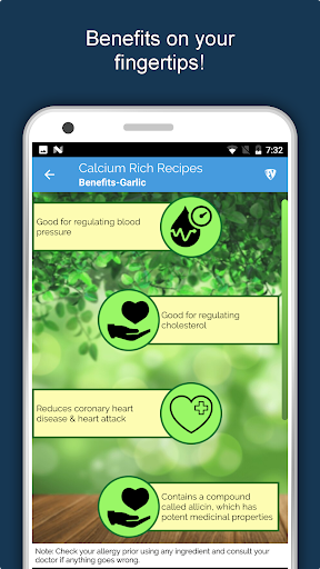 Screenshot of Calcium Rich Food Recipes
