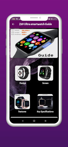 Android application Z69 Ultra smartwatch Guide screenshort