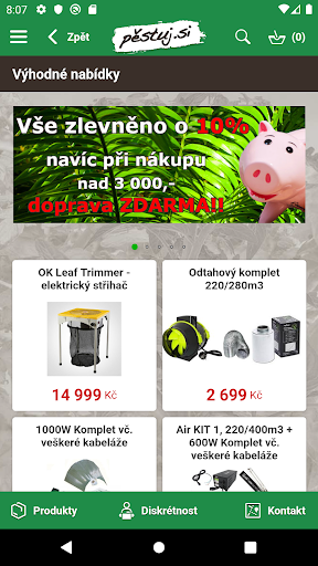 Android application Pěstuj.si screenshort