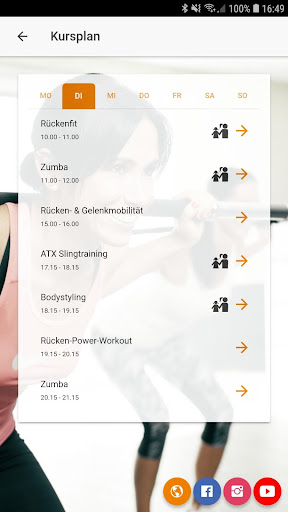i2 Fitness App Screen 3