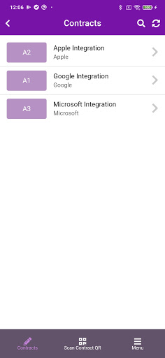 EasyBOP Contracts App Screen 2