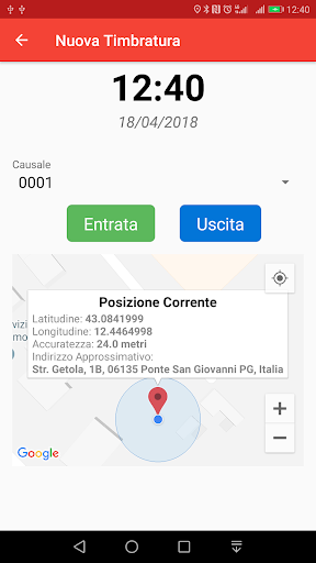 Android application GRUWeb Timbrature Mobile screenshort