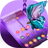 Purple Water Drops Glitter Theme icon