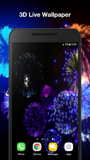 Android application 3d Fireworks Live Wallpaper screenshort
