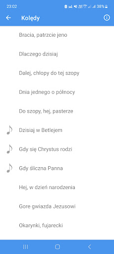 Android application Kolędy. Wielki śpiewnik. screenshort