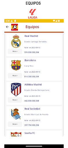 La Liga España Screen 3