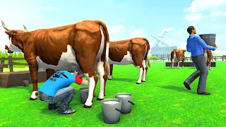 Cow Milk Delivery Town Games - Screenshot 2