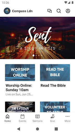 Android application Compass Church London screenshort