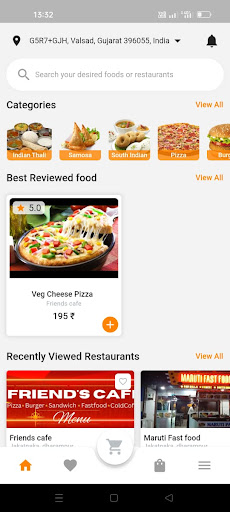 Android application WayFood screenshort
