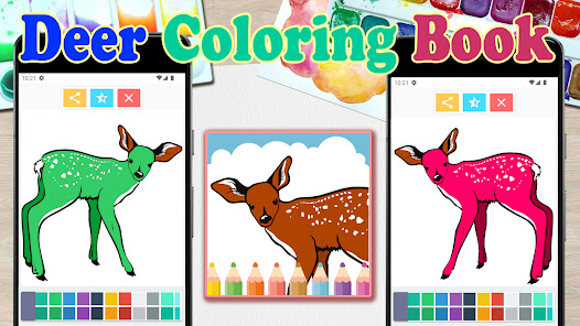 Deer Coloring Book 1.1 APK + Mod (Unlimited money) untuk android