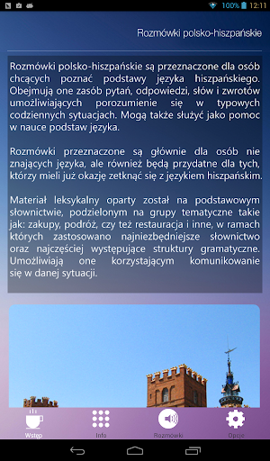 Android application Rozmówki polsko-hiszpańskie screenshort