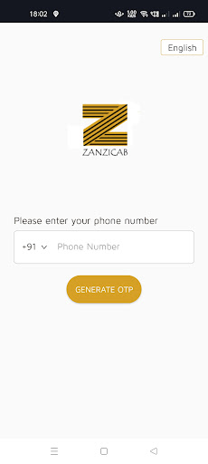 Android application Zanzicab Driver screenshort