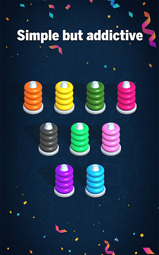 Hoop Sort Puzzle: Color Ring Stack Sorting Game 1.2 screenshots 6