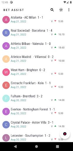 Android application Bet Assist screenshort
