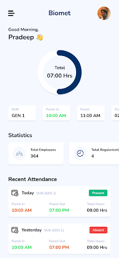 Android application Zaifus Biomet screenshort