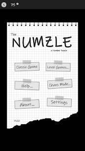 The Numzle - un rompecabezas numérico Screenshot