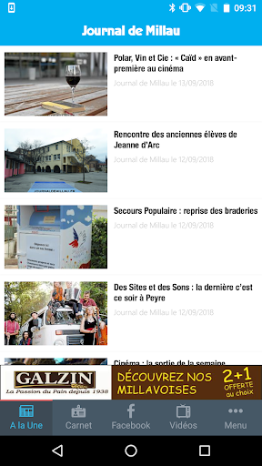 Android application Journal De Millau screenshort