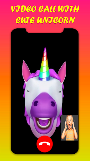 Android application Unicorn Prank Video Call app screenshort