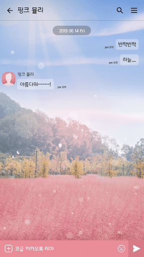 카카오톡 테마 - 오늘이 제일 예쁘다_핑크뮬리 Screen 3