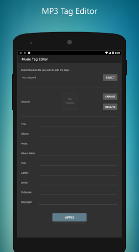 Android application MP3 Tag Editor screenshort