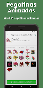 Captura 4 Pegatinas de Rosas WASticker android