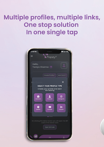Tapzy : Digital Business Card Screen 2