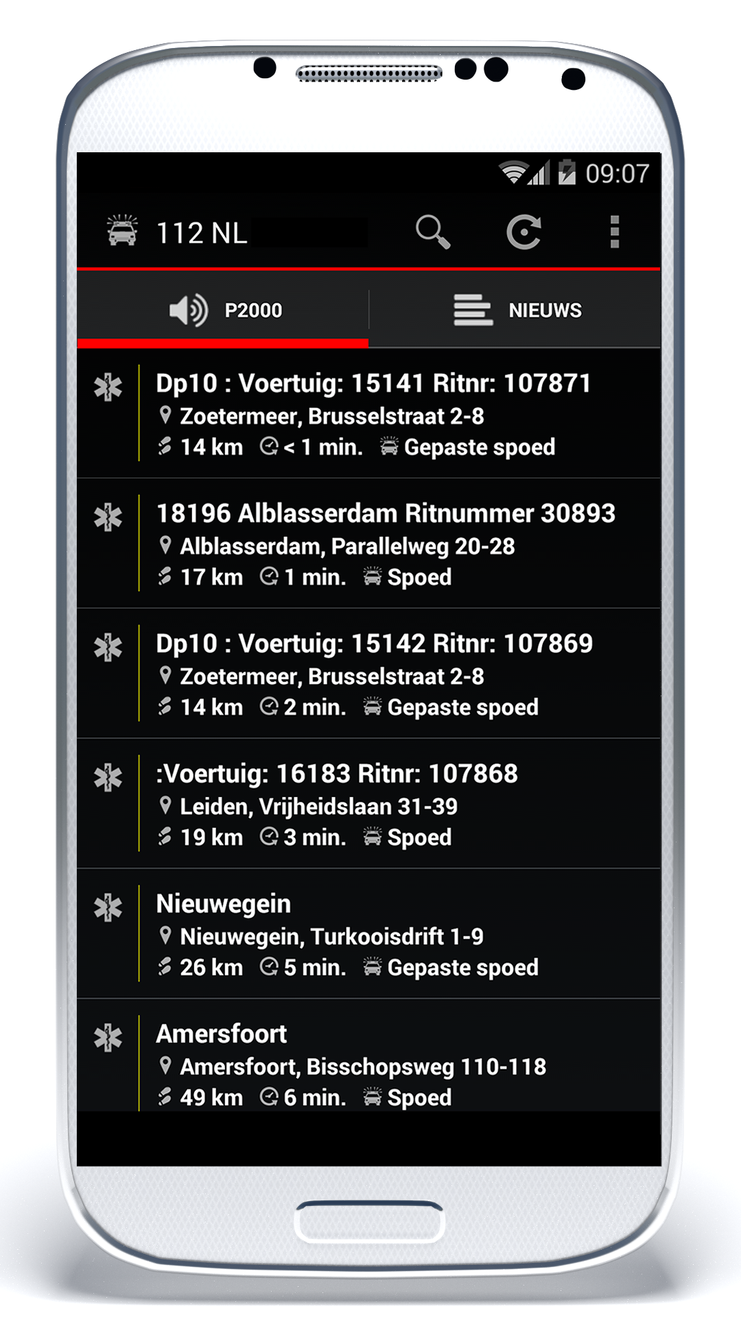 Android application 112-Nederland Pro screenshort