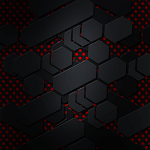Cover Image of 下载 4K Wallpaper HD - Red Light Black Hexagon 1.0.0 APK